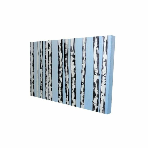 Fondo 20 x 30 in. Birches on A Blue Background-Print on Canvas FO2782767